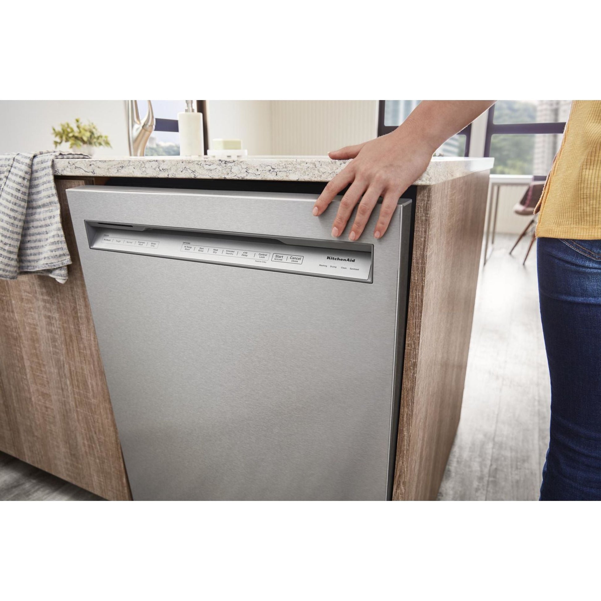 KitchenAid Dishwasher Stainless Steel Tub (KDFE204KPS) - Stainless Steel