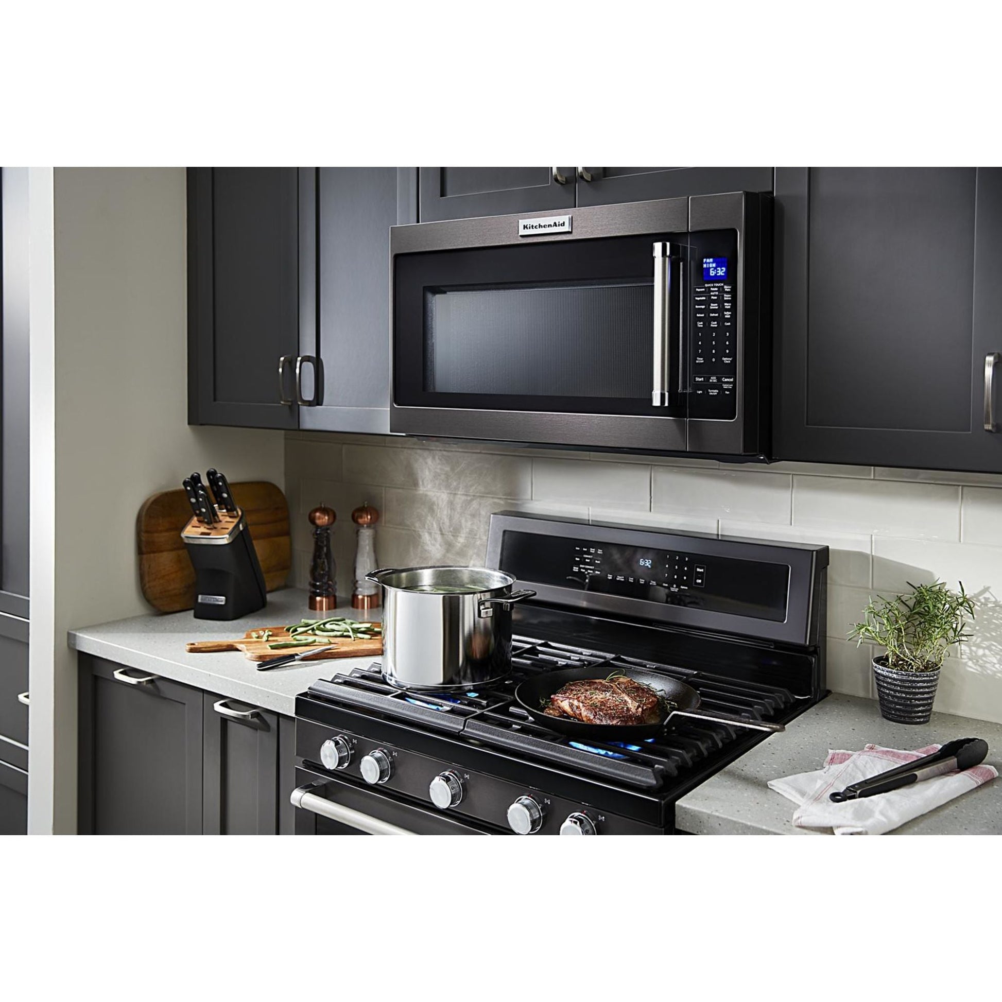 KitchenAid Gas Range (KFGG500EBS) - Black Stainless Steel