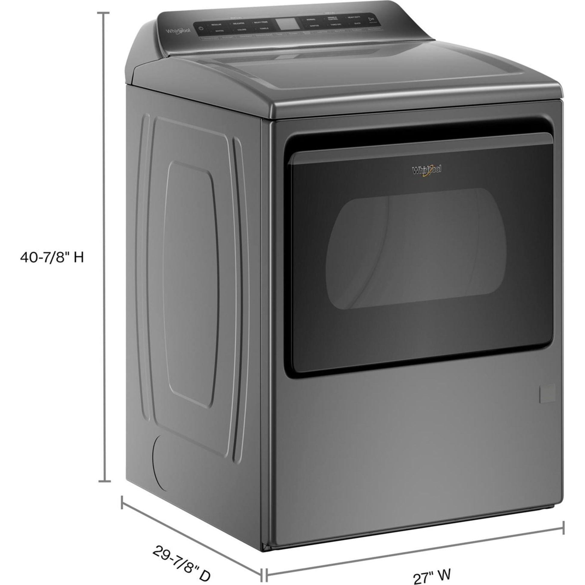 Whirlpool Gas Dryer (WGD6120HC) - Chrome Shadow