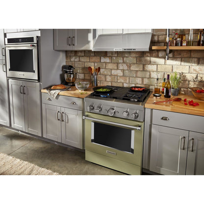 KitchenAid Dual Fuel Range (KFDC500JAV) - Avocado Cream