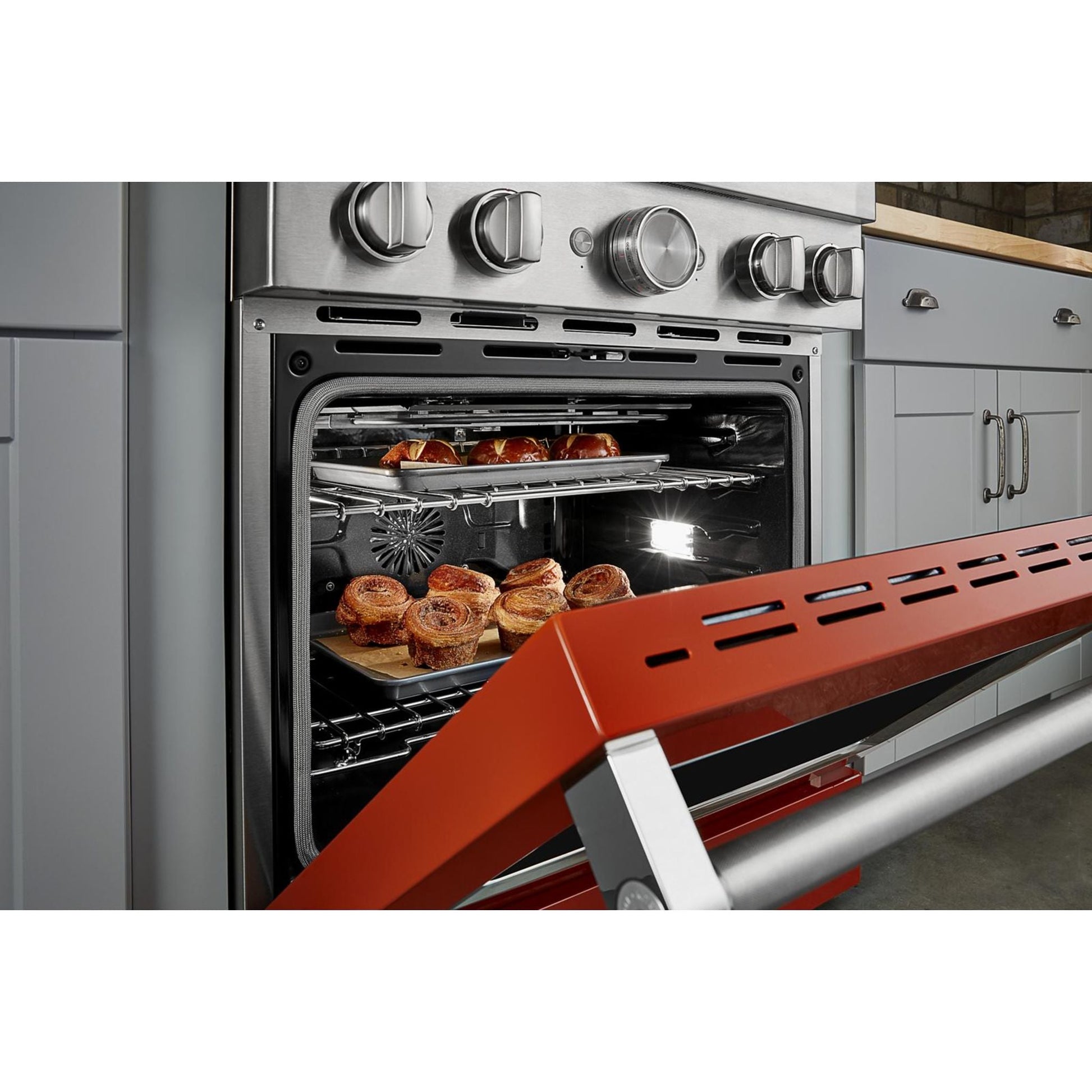 KitchenAid Dual Fuel Range (KFDC500JSC) - Scorched Orange