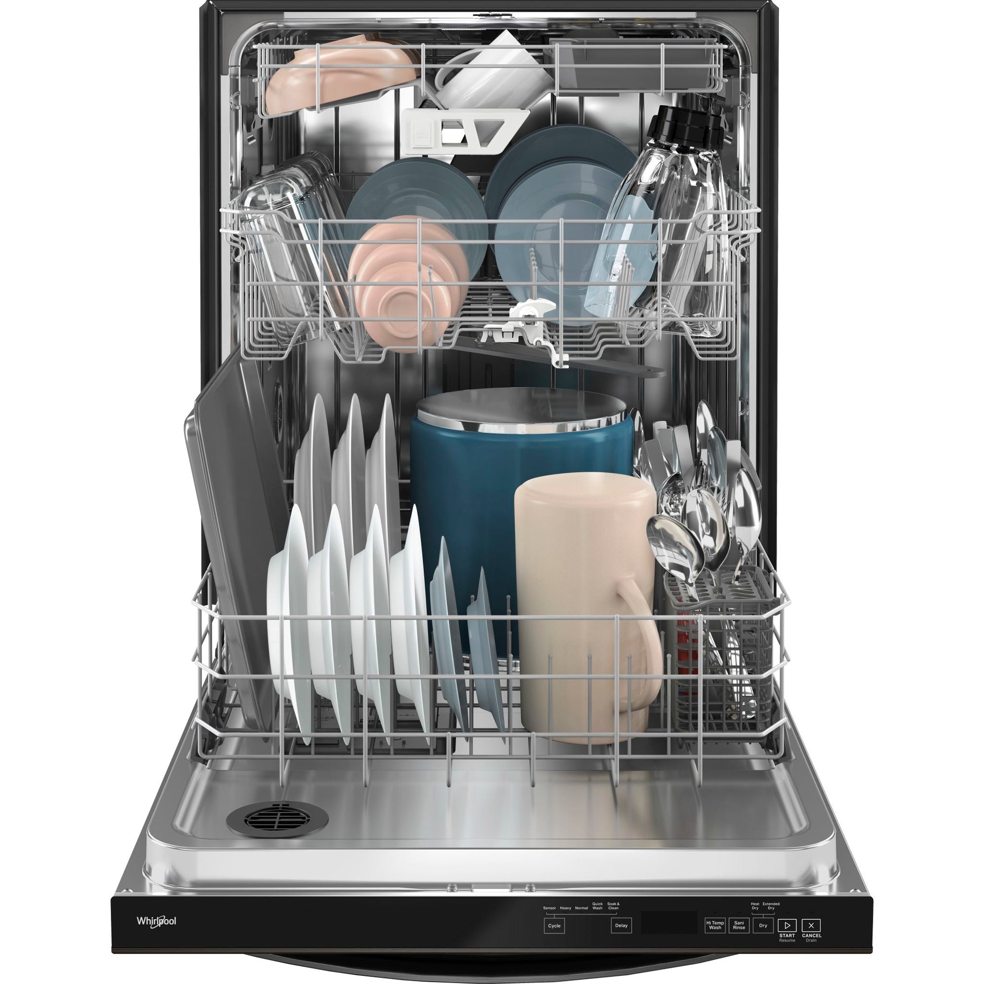 Whirlpool Dishwasher (WDT970SAKV) - BLACK STAINLESS