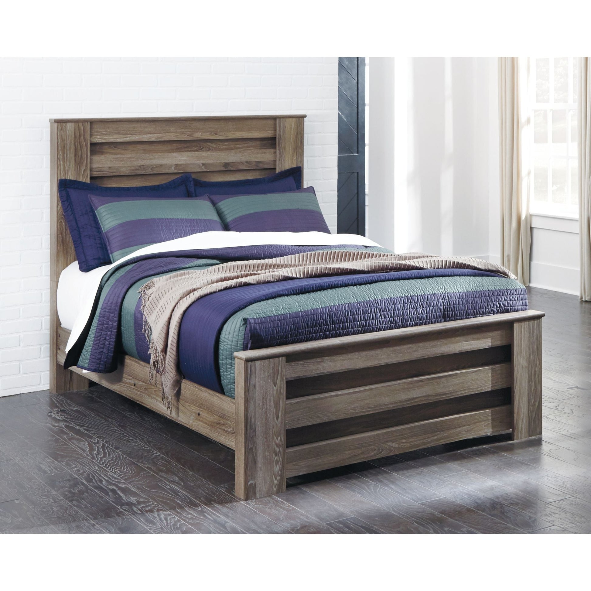 Zelen 5 Piece Full Bedroom - Warm Gray