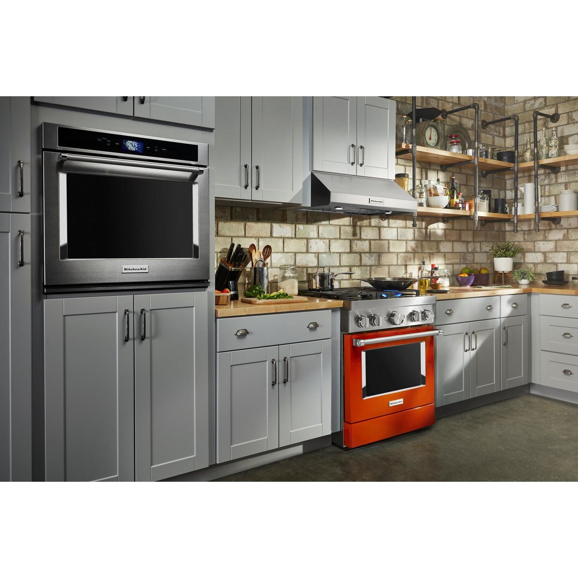 KitchenAid Dual Fuel Range (KFDC500JSC) - Scorched Orange