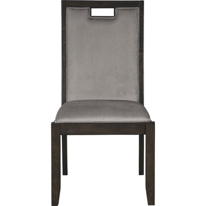 Hyndell Side Chair - Gray/Dark Brown - (D731-01)