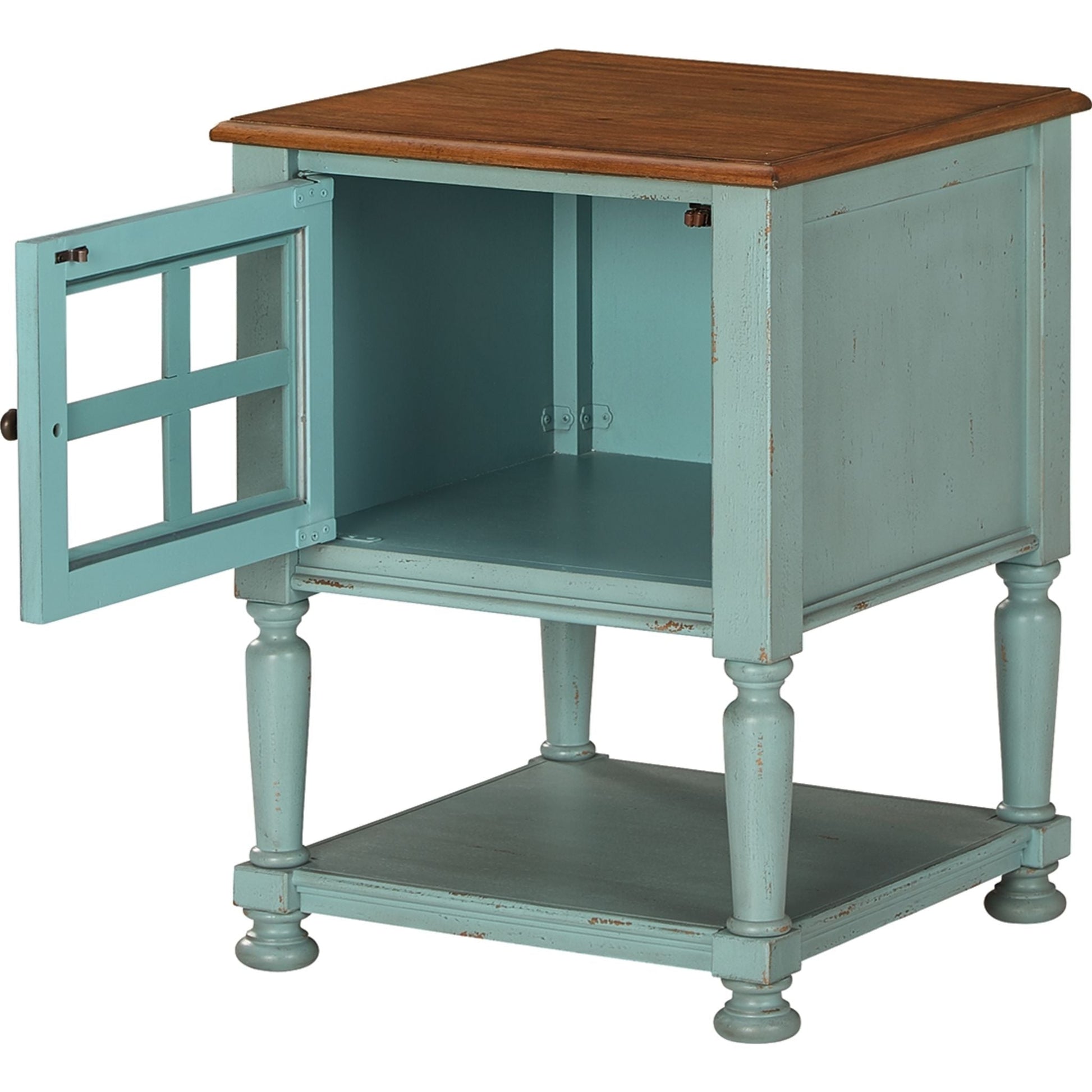 Mirimyn Accent Cabinet - Teal/Brown