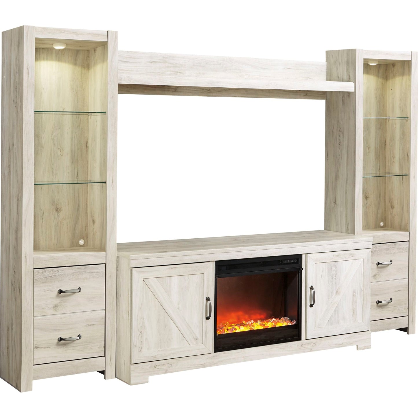Bellaby Entertainment / Fireplace - White Wash