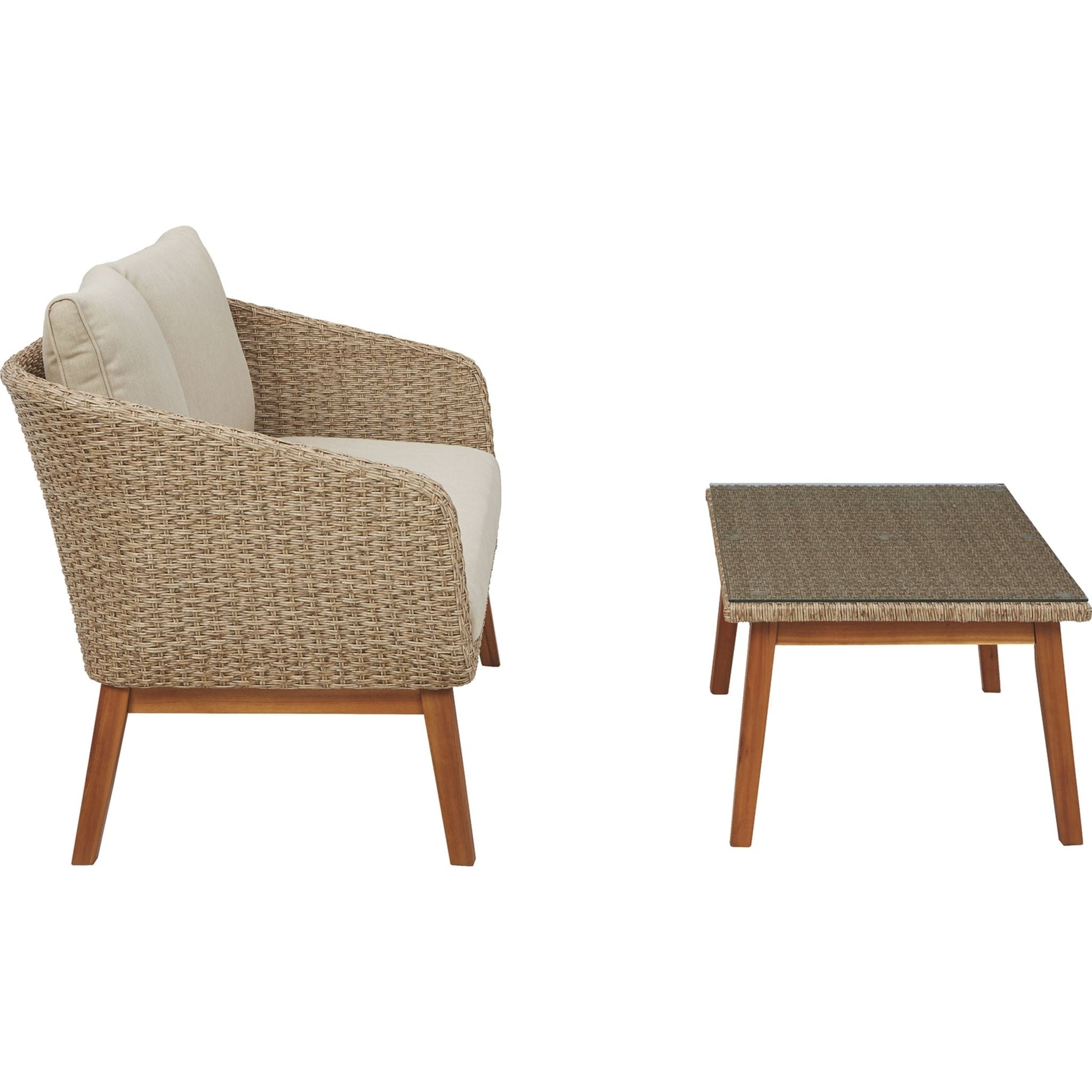 Outdoor Crystal Cave Loveseat Beige