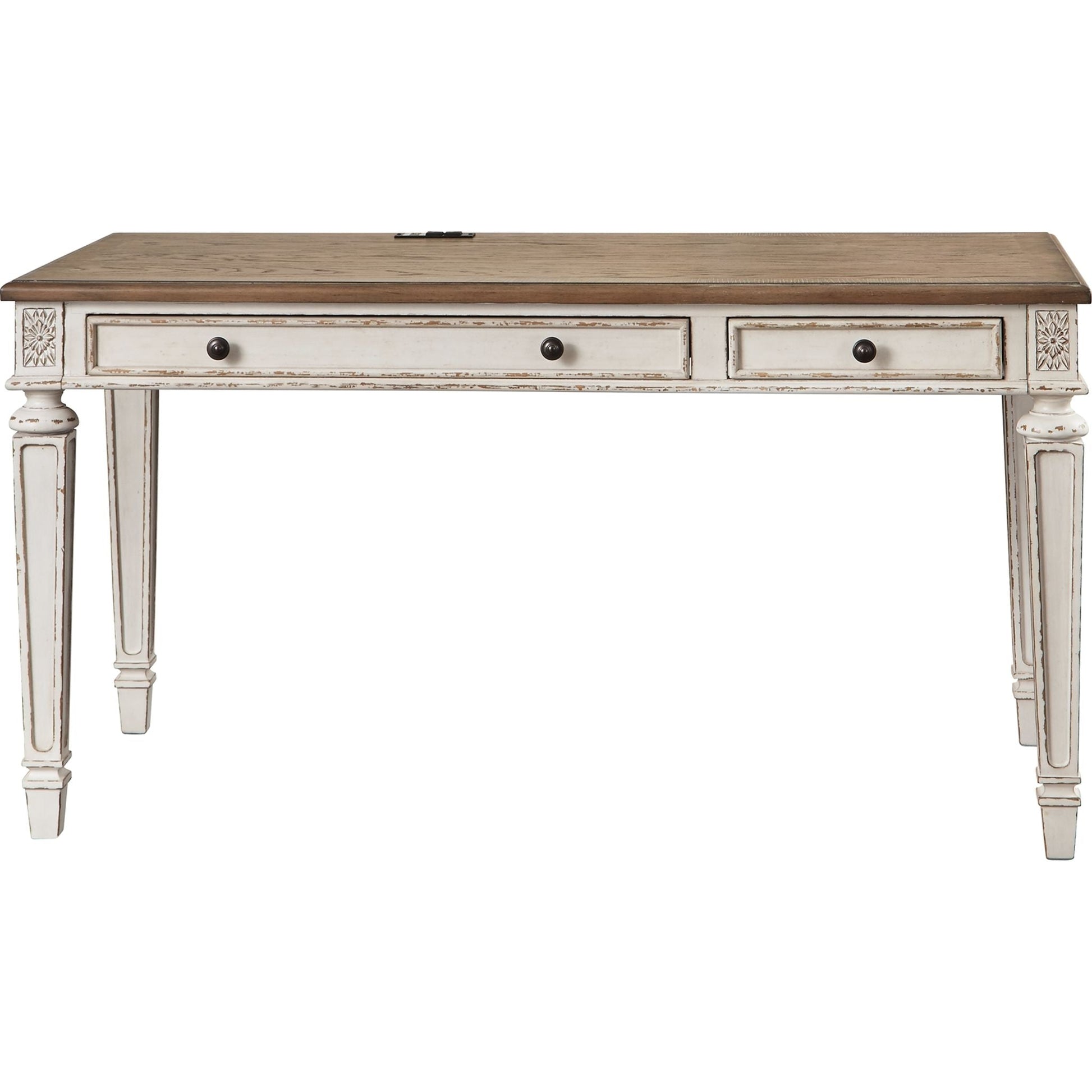 Realyn Desk - White/Brown