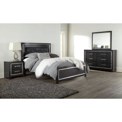 Kaydell 4 Piece Queen Bed with Storage - Black