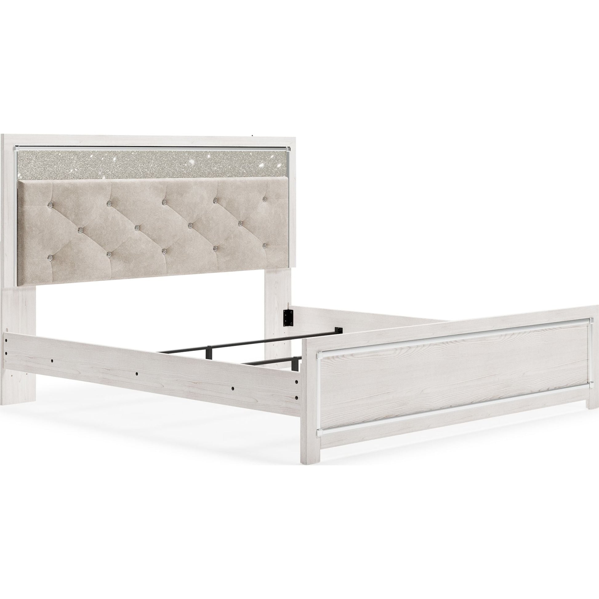 Altyra 3 Piece Panel Bed - White