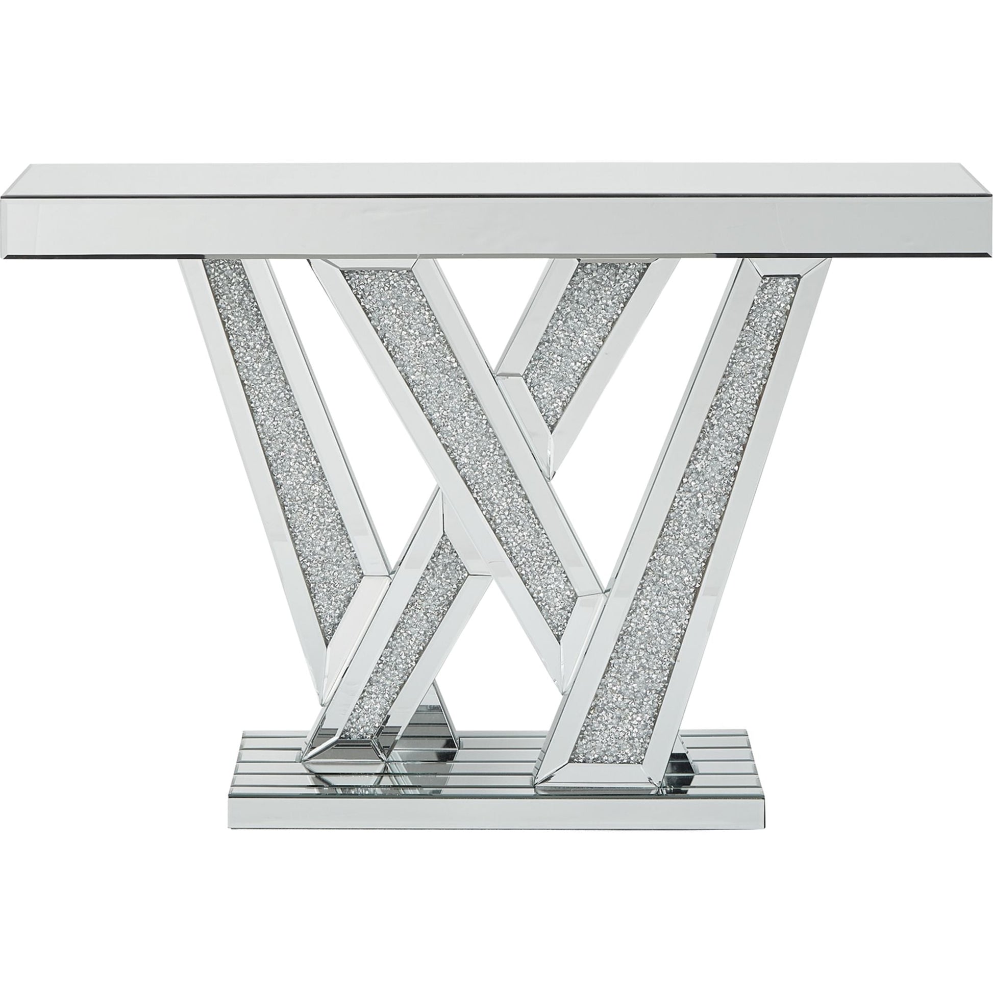 Gillrock Console Table - Mirror/Silver Finish