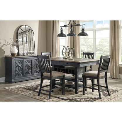 Tyler Creek Counter Stool - Black/Grey - (D736-124)