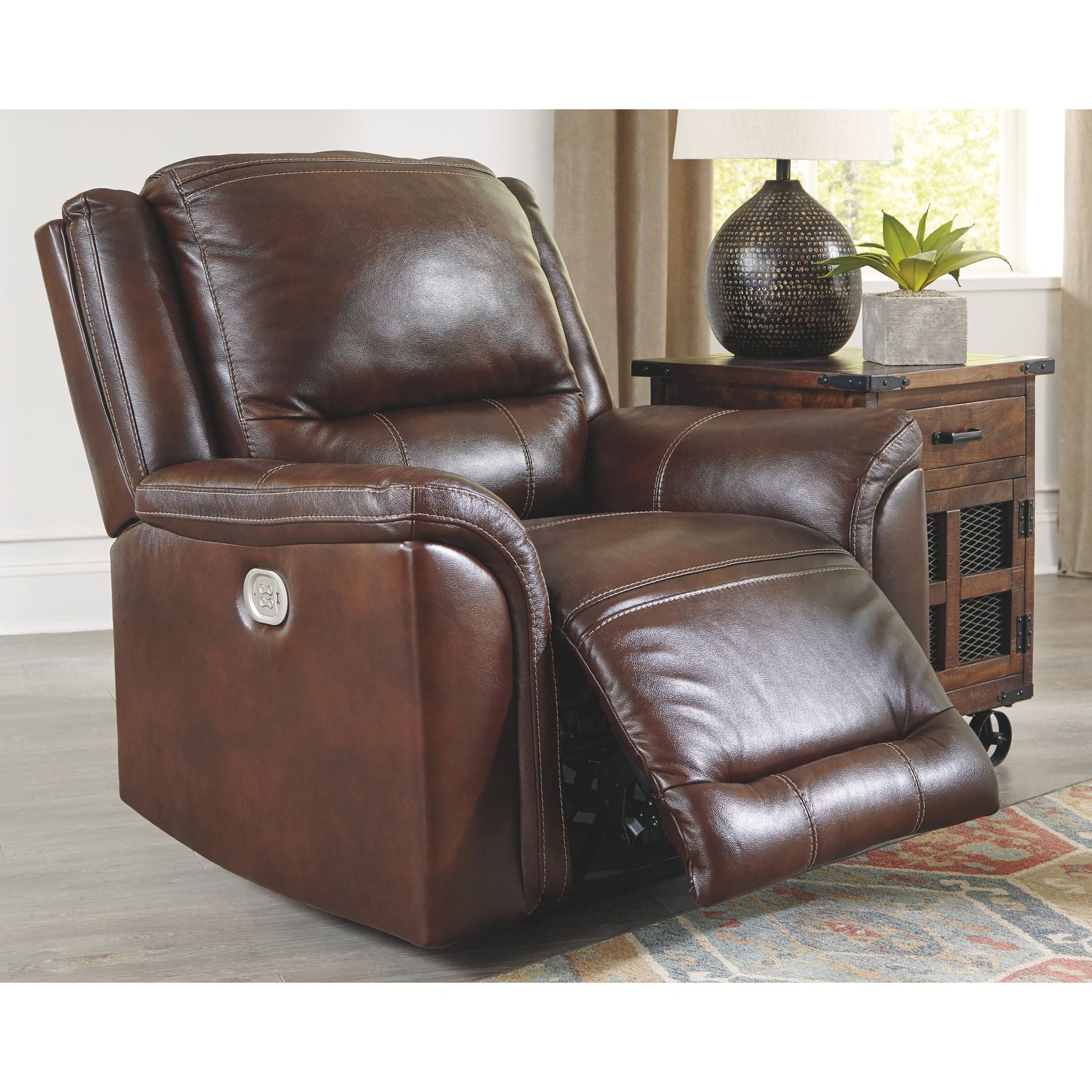Catanzaro Power Recliner - Mahogany