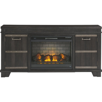 Noorbrook TV Stand with Fireplace - Black