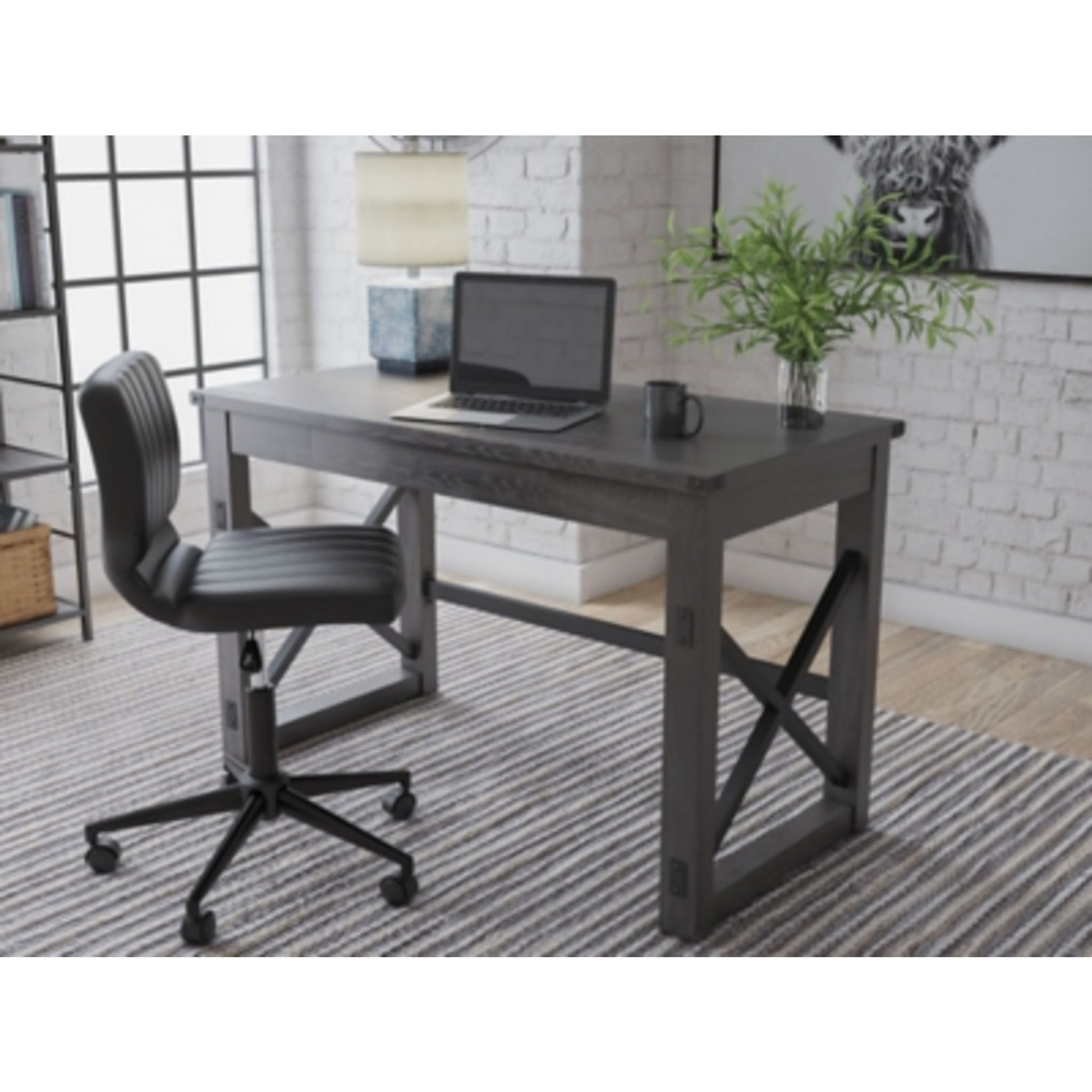 Freedan Desk - Grayish Brown