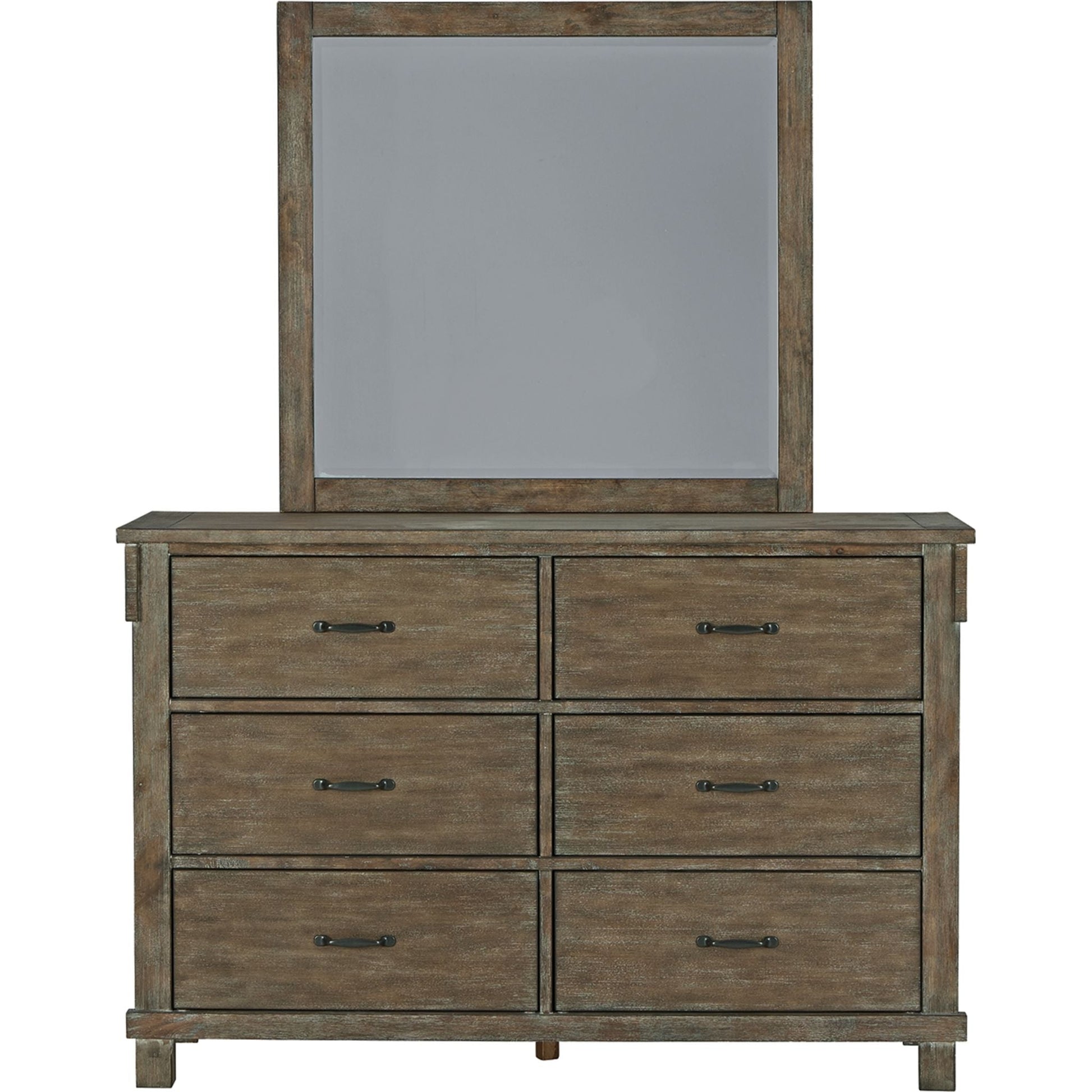 Shamryn Dresser and Mirror - Grayish Brown