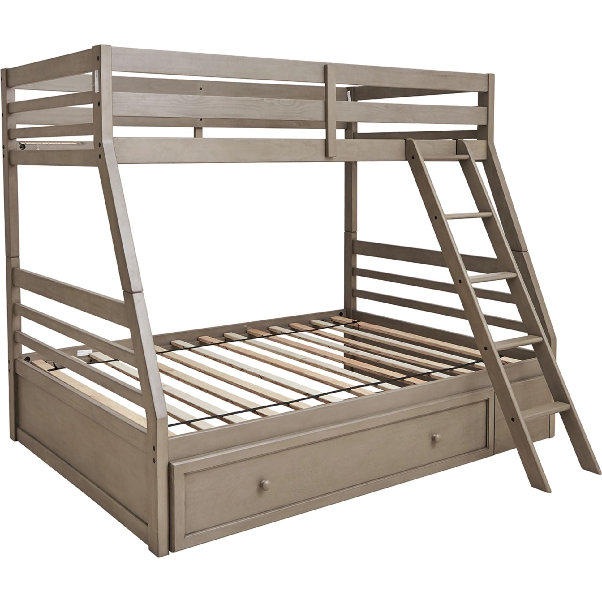 Lettner Twin Over Full Bunk Bed - Light Gray
