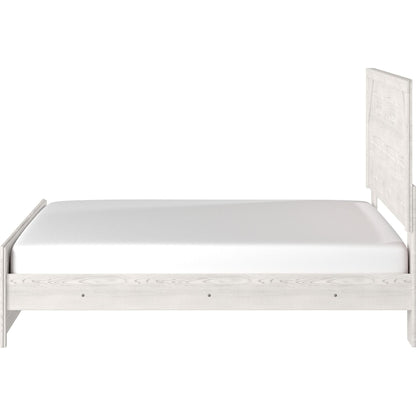 Gerridan 3 Piece King Panel Bed - White/Gray