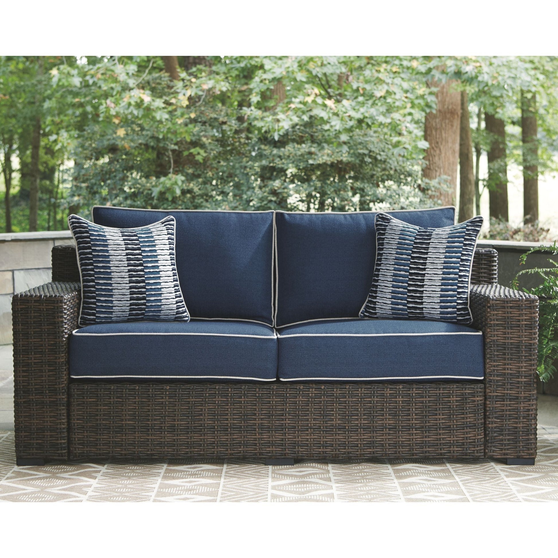 Outdoor Grasson Lane 3 Piece Package Brown/Blue