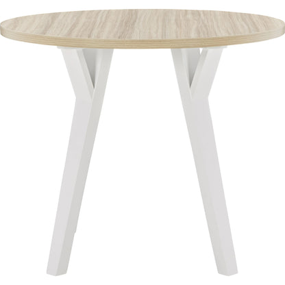 Grannen Round Table - White/Natural - (D407-15)