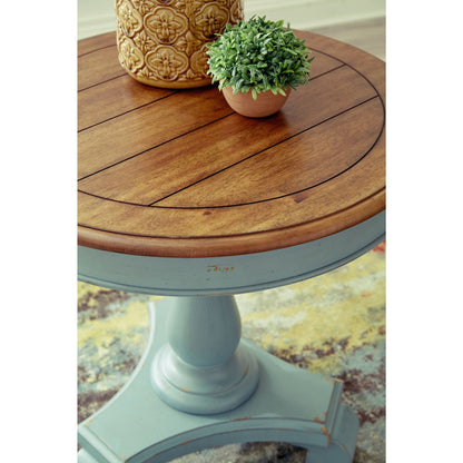 Mirimyn Accent Table - Teal/Brown