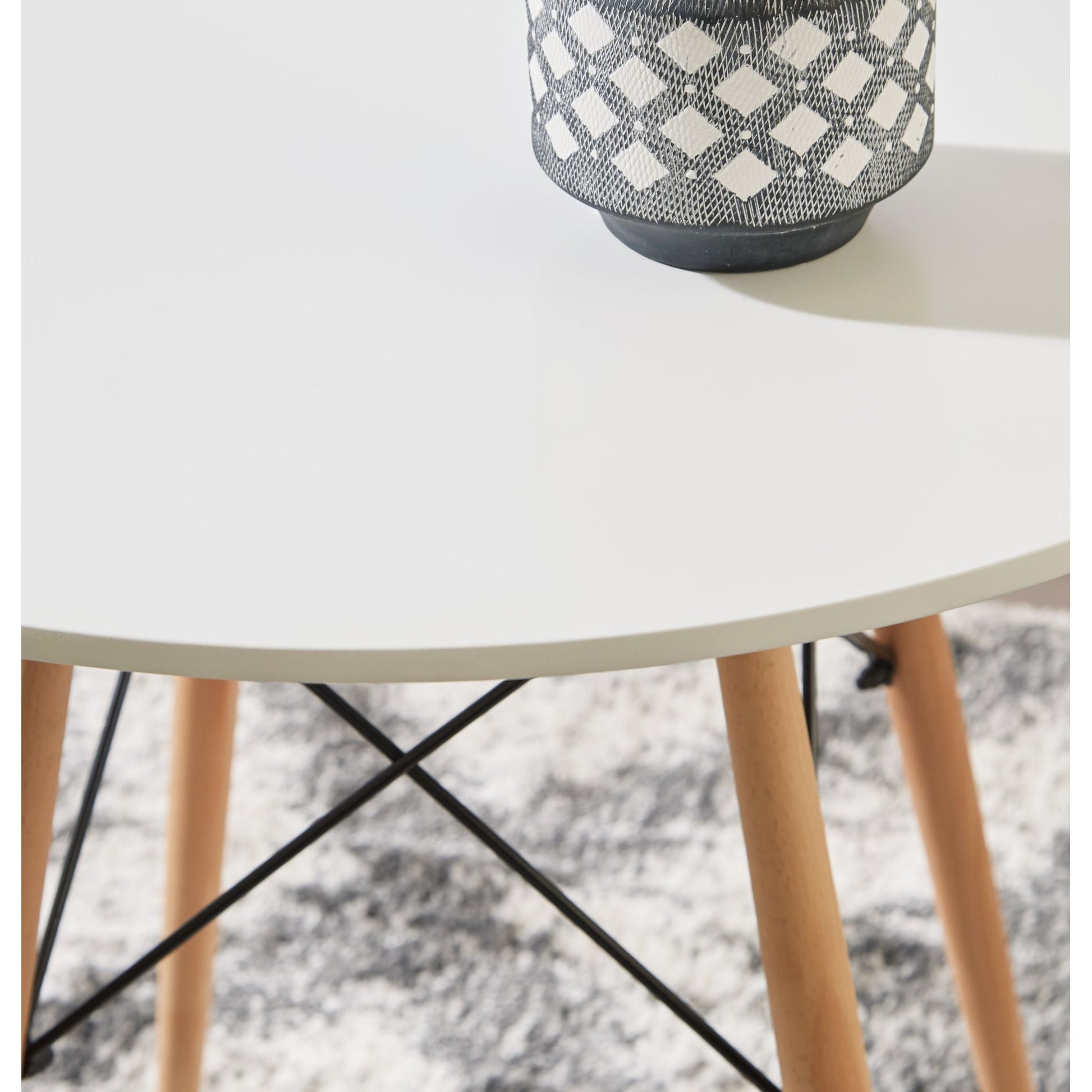 Jaspeni Table - White/Natural - (D200-14)