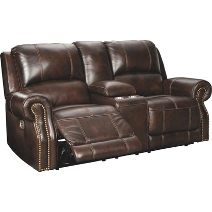 Buncrana Power Reclining Loveseat - Chocolate