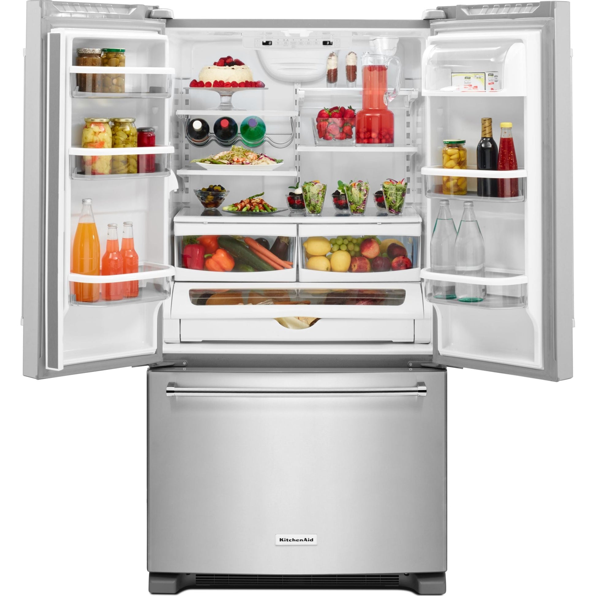 KitchenAid French Door Fridge (KRFF305ESS) - Stainless Steel