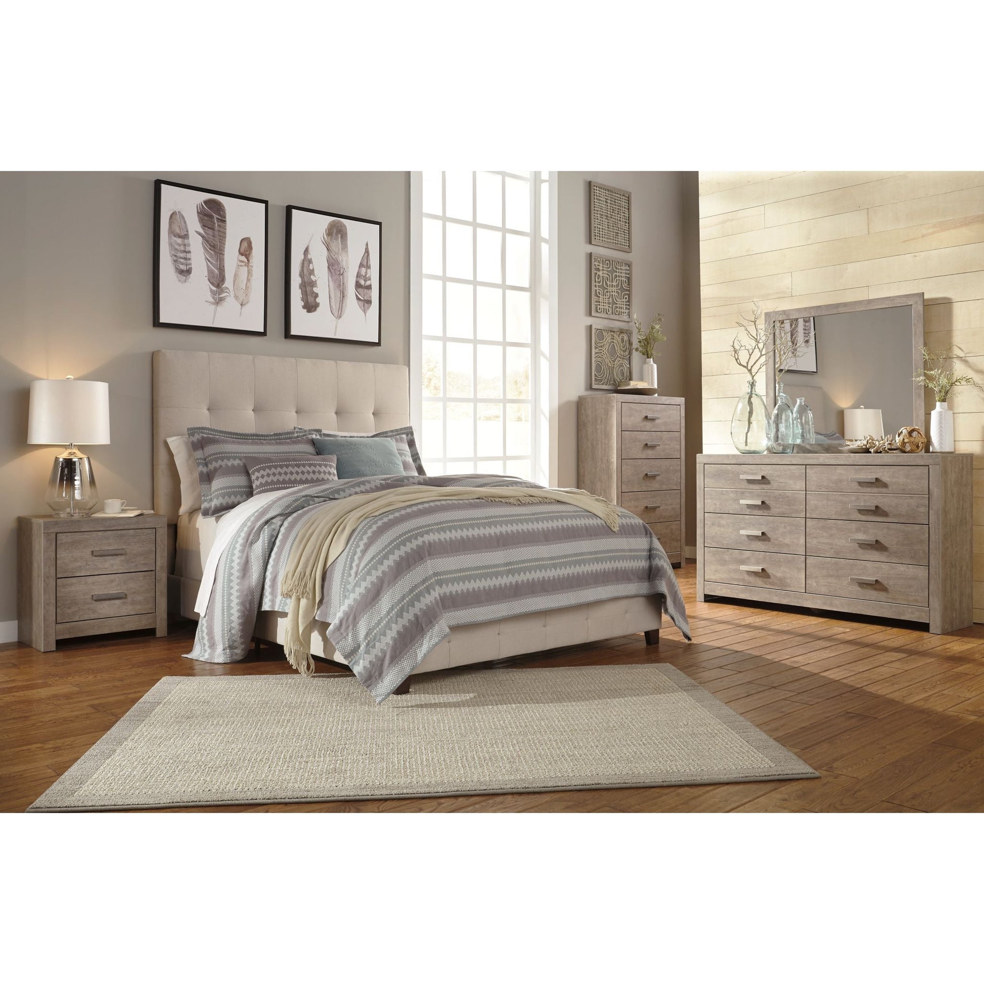 Dolante Upholstered Bed - Beige