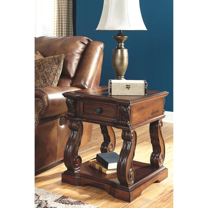 Alymere End Table - Rustic Brown