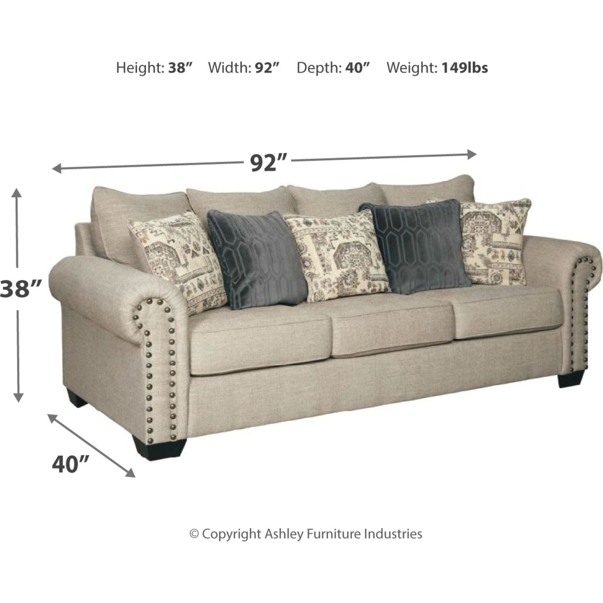 Zarina Sofa - Jute