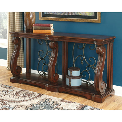 Alymere Sofa Table - Rustic Brown