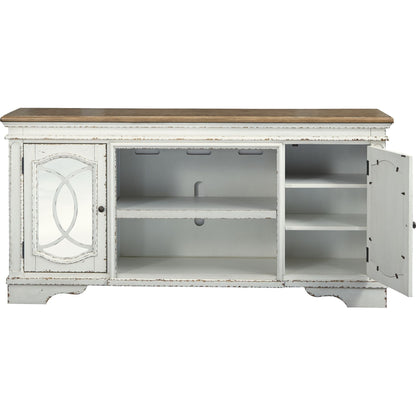 Realyn Large TV Stand - Chipped White