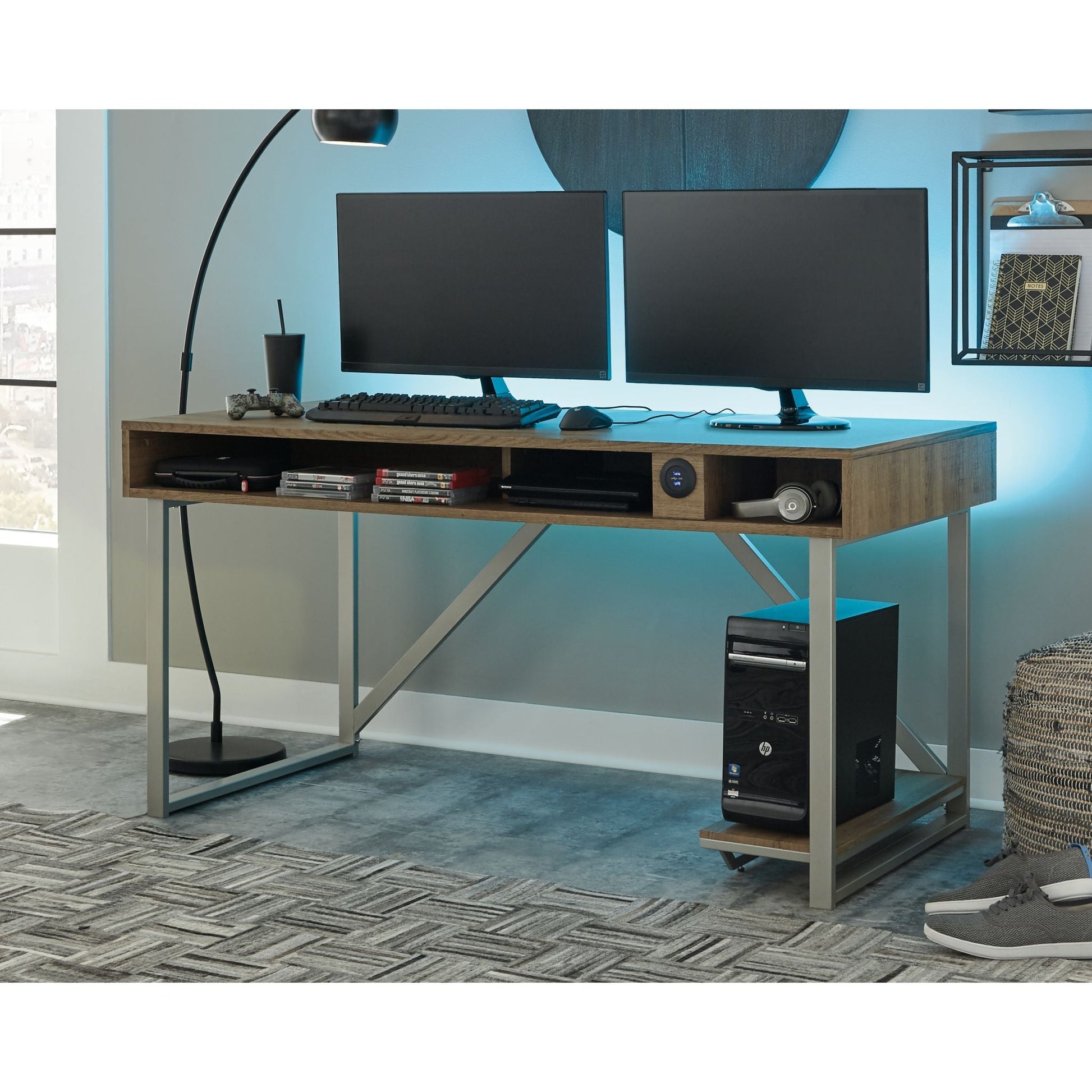 Barolli Desk - Gunmetal