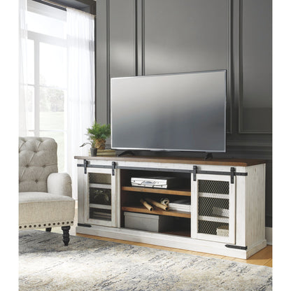 Wystfield Extra Large TV Stand - White/Brown
