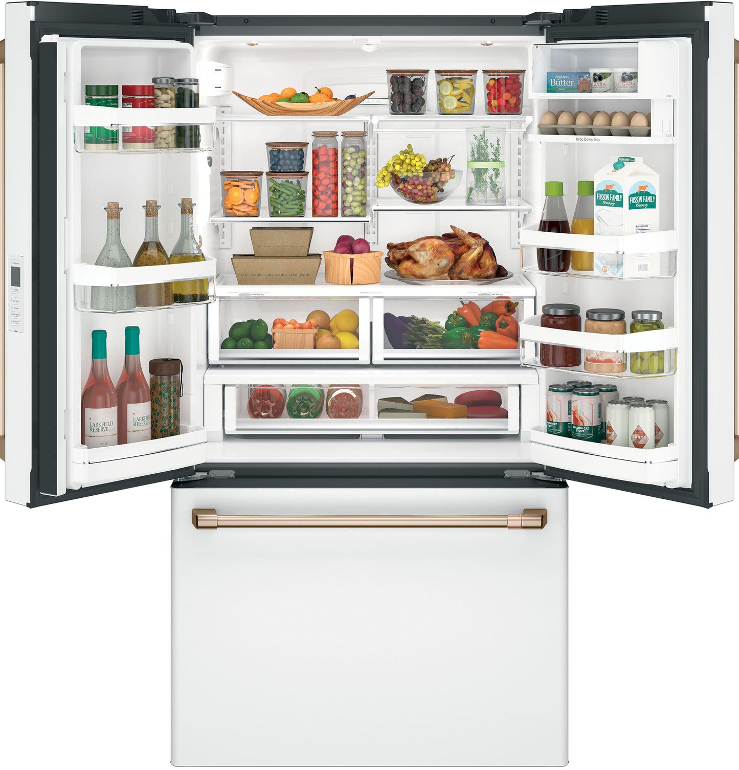 Café Energy Star® 23.1 Cu. Ft. Counter-Depth French-Door Refrigerator Matte White - CWE23SP4MW2