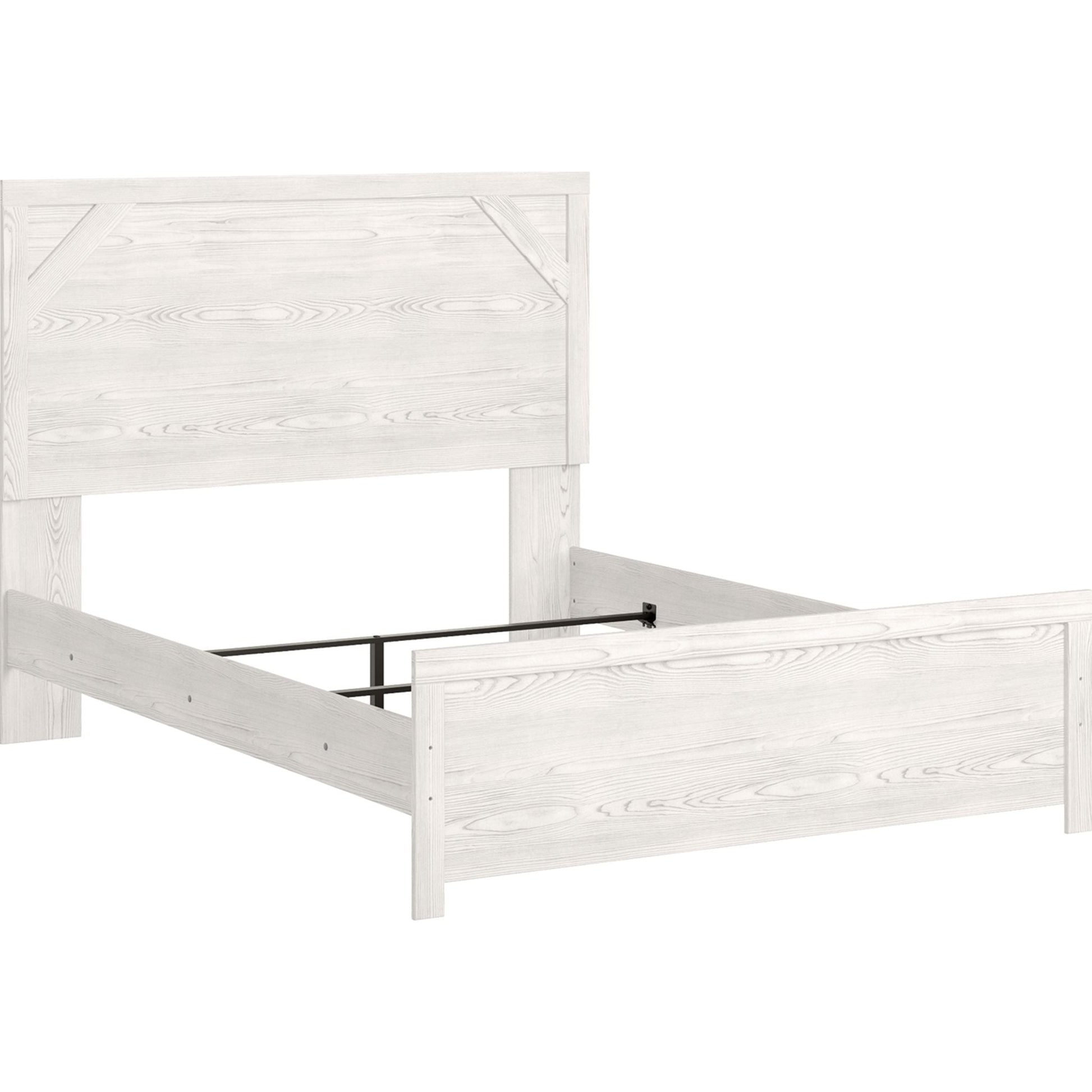 Gerridan 3 Piece Queen Panel Bed - White/Gray