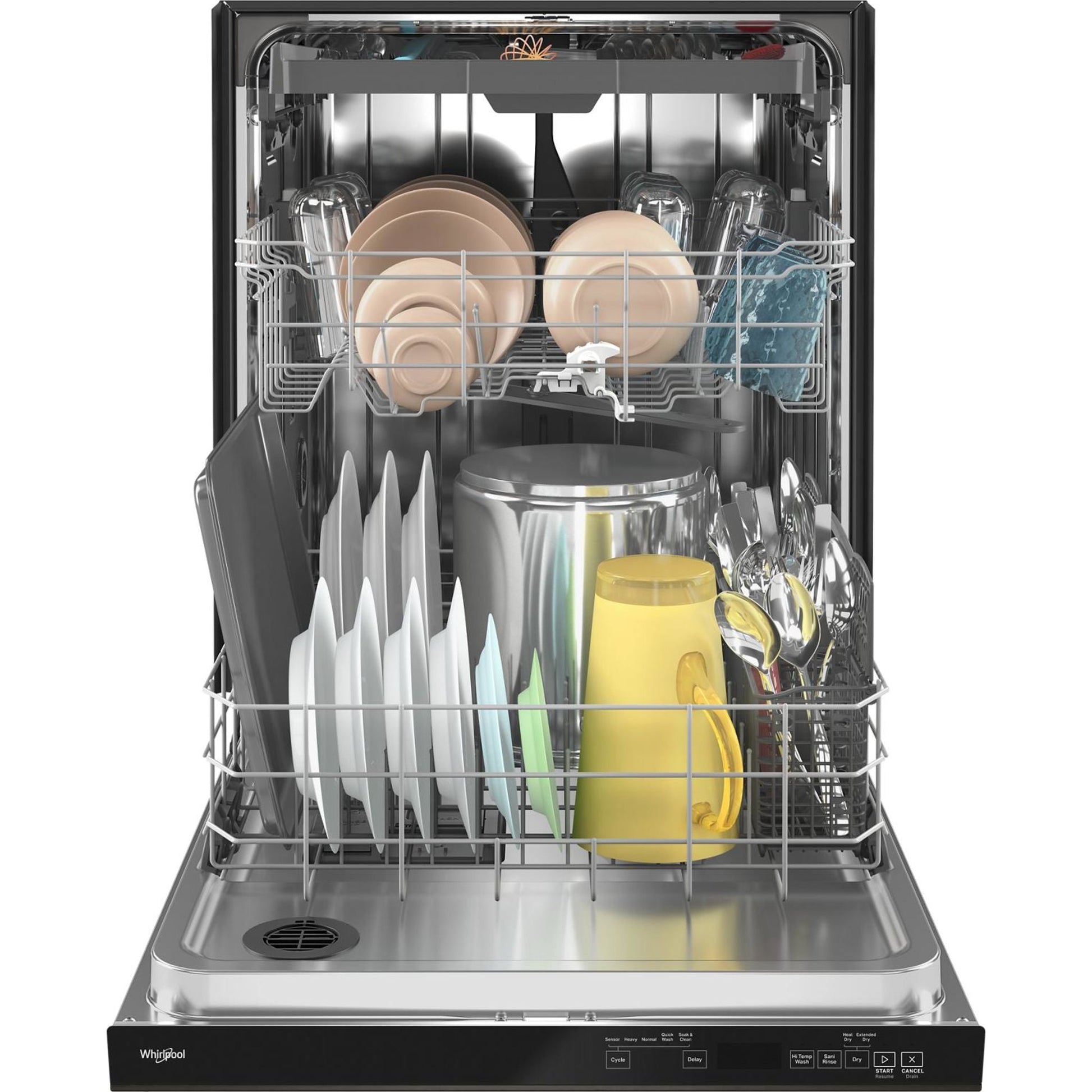 Whirlpool Dishwasher Stainless Steel Tub (WDTA50SAKV) - Black Stainless