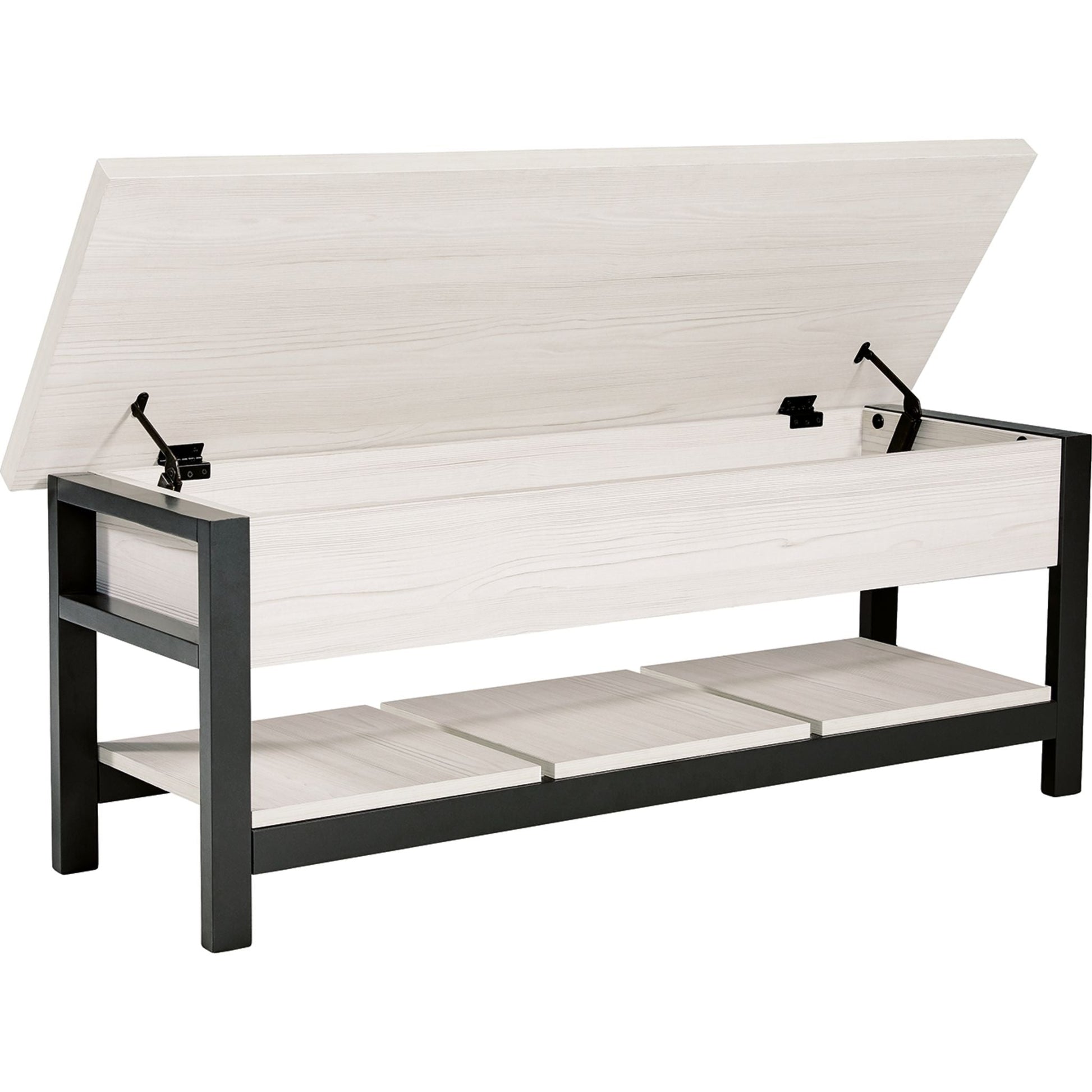 Rhyson Storage Bench - White
