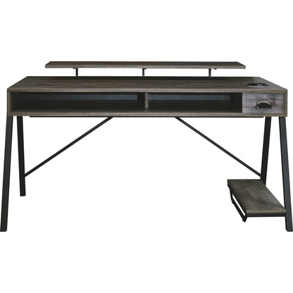Barolli Gaming Desk - Gunmetal