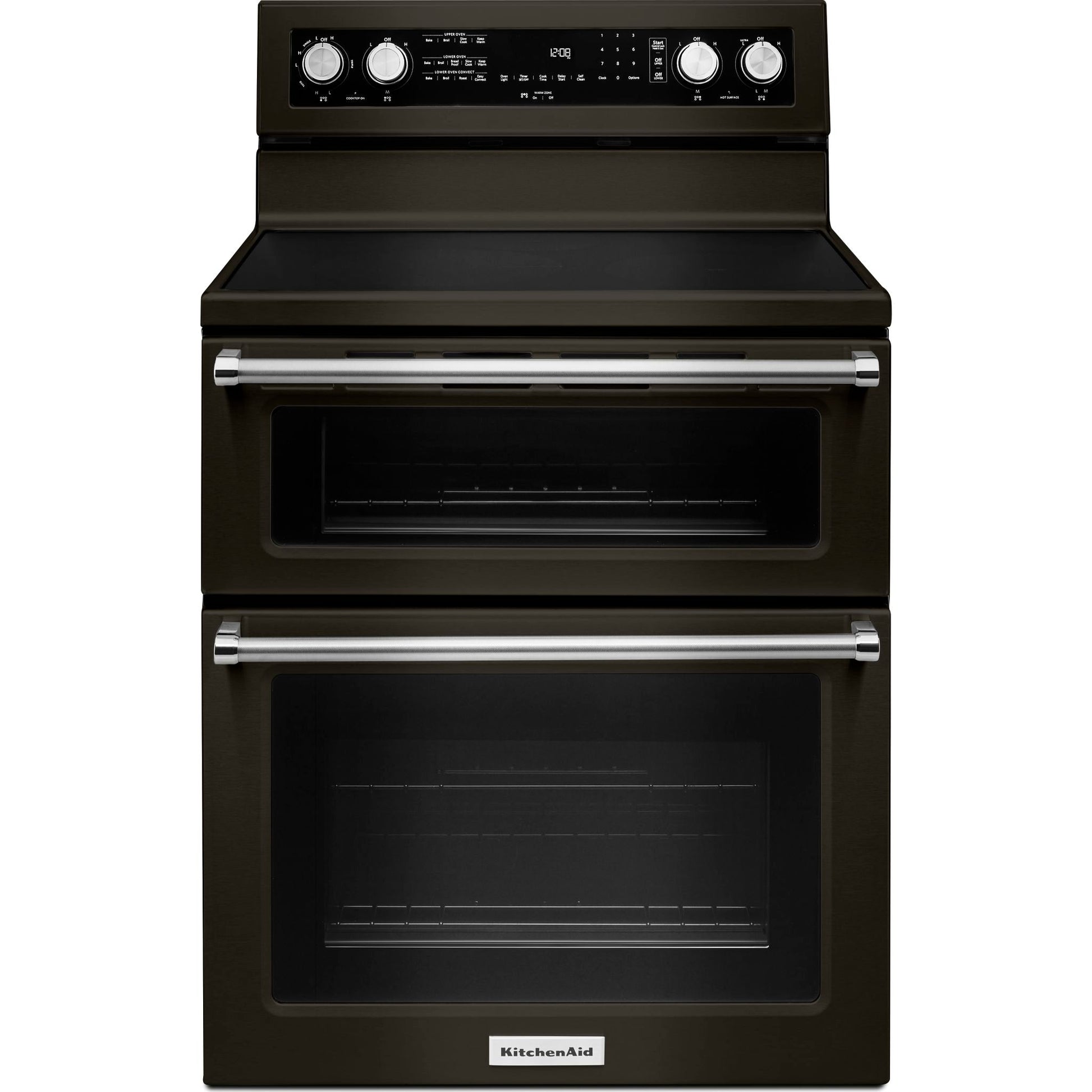 KitchenAid Double Oven Range (YKFED500EBS) - Black Stainless Steel