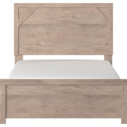 Senniberg 3 Piece Full Bed - Light Brown/White