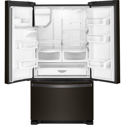 Whirlpool French Door Fridge (WRF555SDHV) - Black Stainless