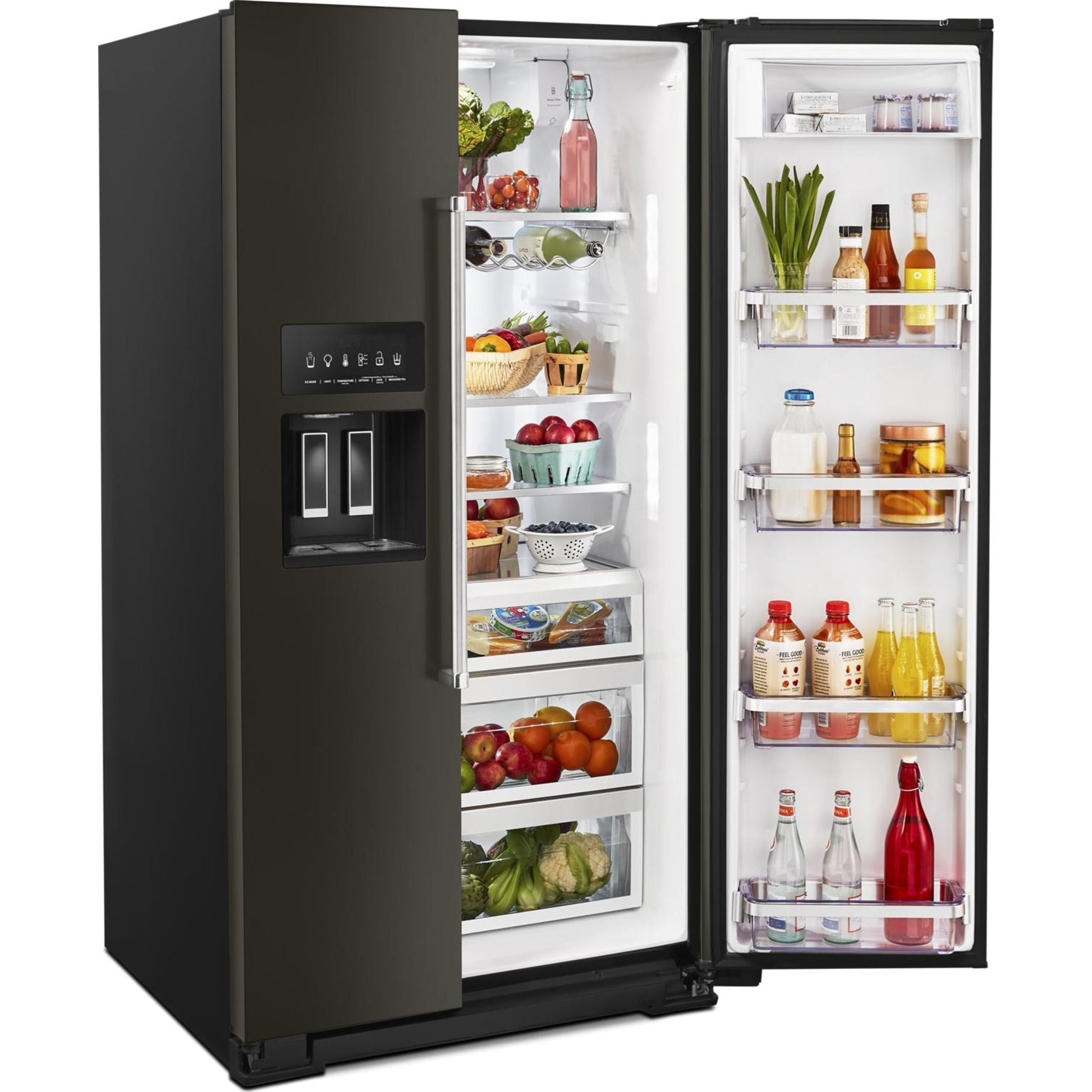 KitchenAid Side x Side Fridge (KRSF705HBS) - Black Stainless