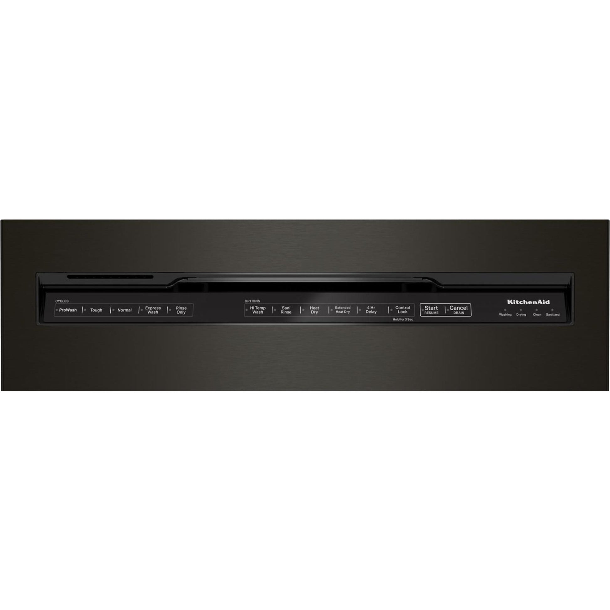 KitchenAid Dishwasher Stainless Steel Tub (KDFM404KBS) - Black Stainless