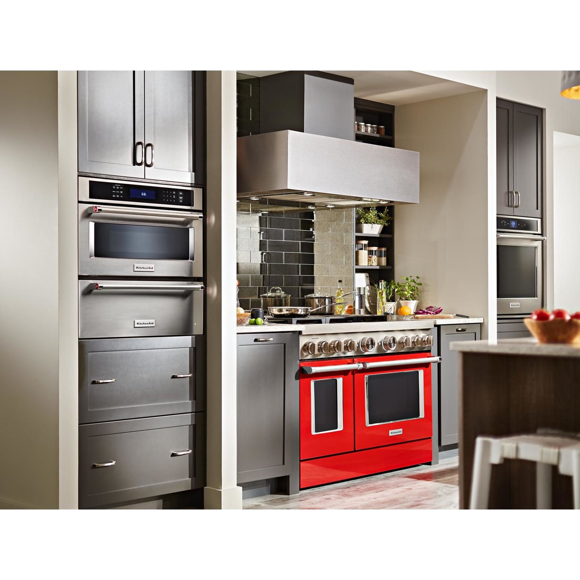 KitchenAid Dual Fuel Range (KFDC558JPA) - Passion Red