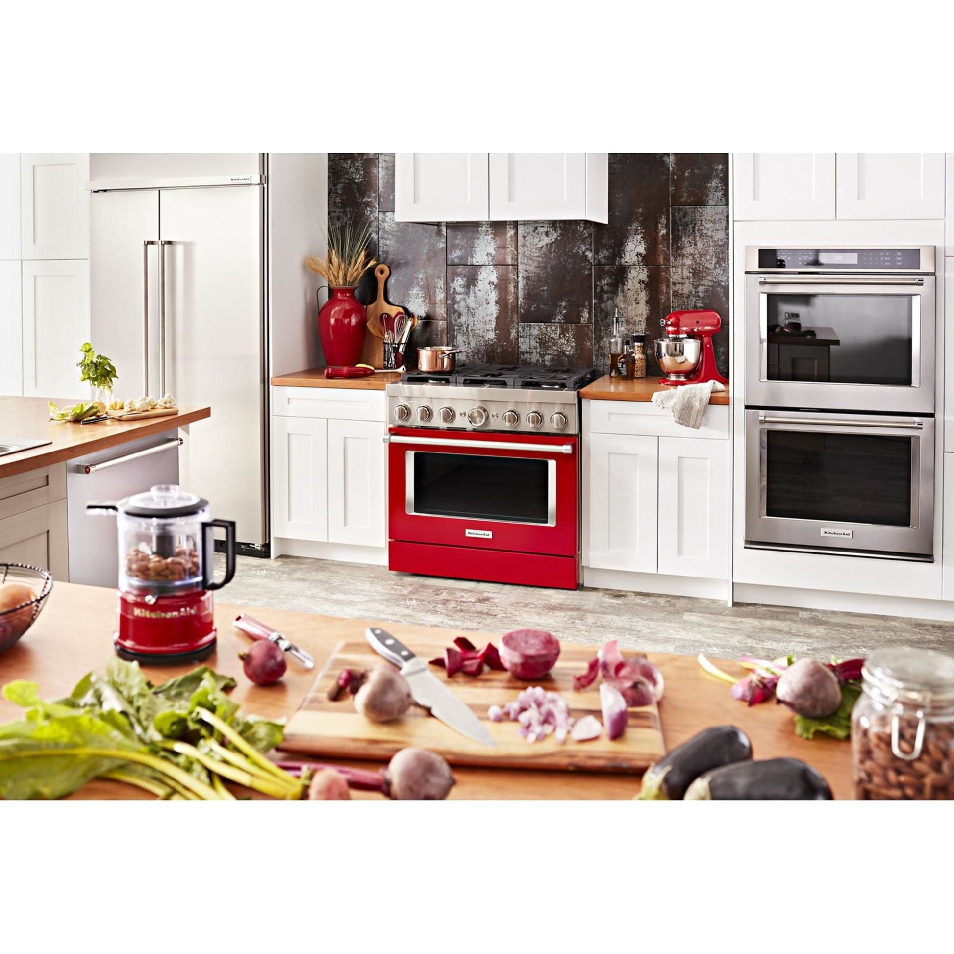 KitchenAid Dual Fuel Range (KFDC506JPA) - Passion Red