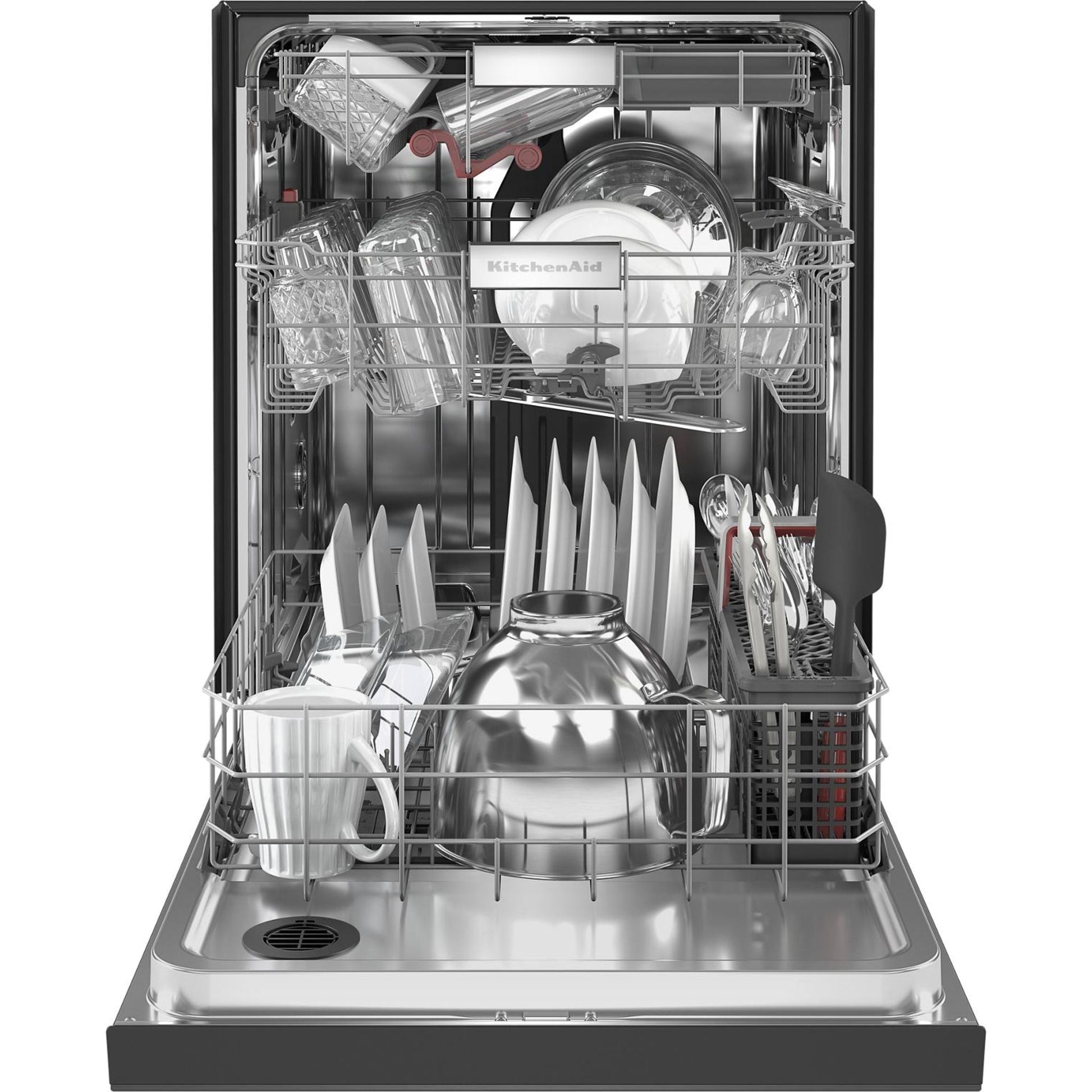 KitchenAid Dishwasher Stainless Steel Tub (KDFM404KBS) - Black Stainless