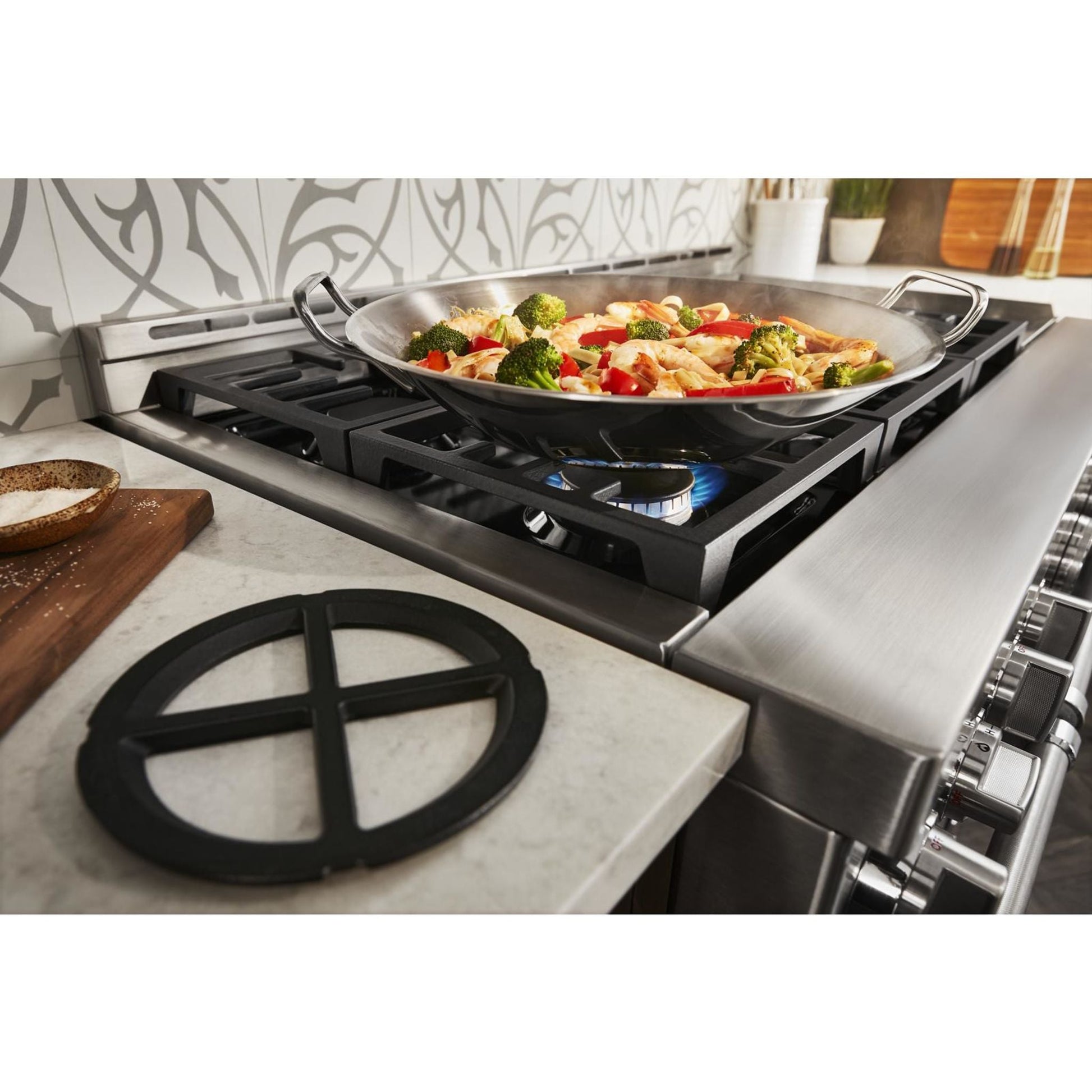 KitchenAid Gas Range (KFGC558JMH) - Milkshake
